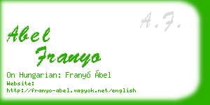 abel franyo business card
